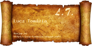 Lucz Tomázia névjegykártya